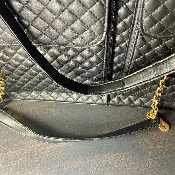 Vintage Evan-Picone Quilted Black Chain Strap Tote - NWOT - Picture 16 of 16